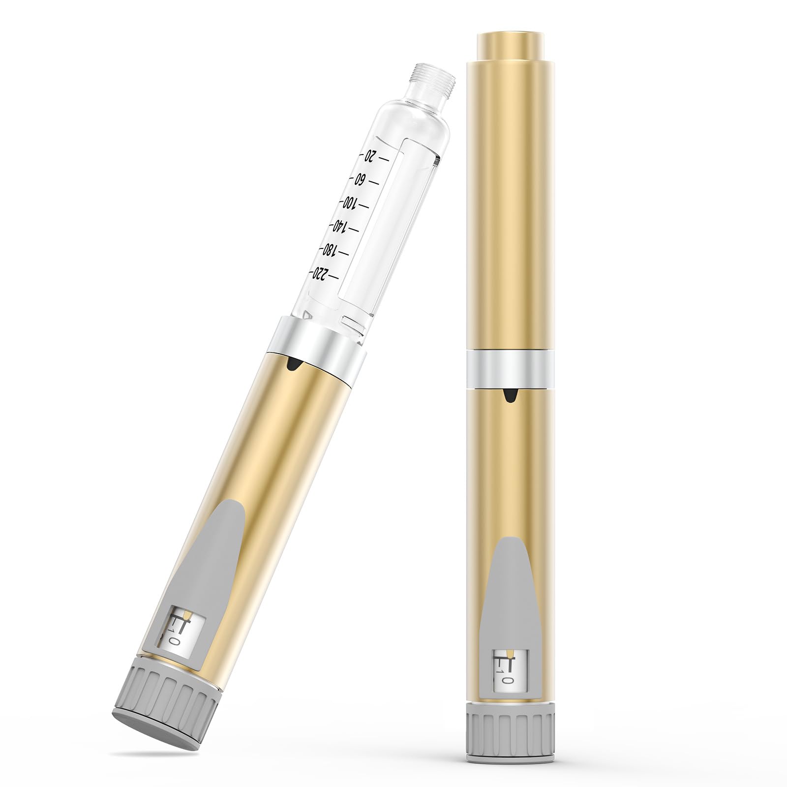 Bolígrafo de Insulina Reutilizable para Cartuchos de 3 ml,1–60 Un | Dosificación Precisa de ,Inyector Compatible con Cartuchos Estándar, Cuerpo Metálico Portátil