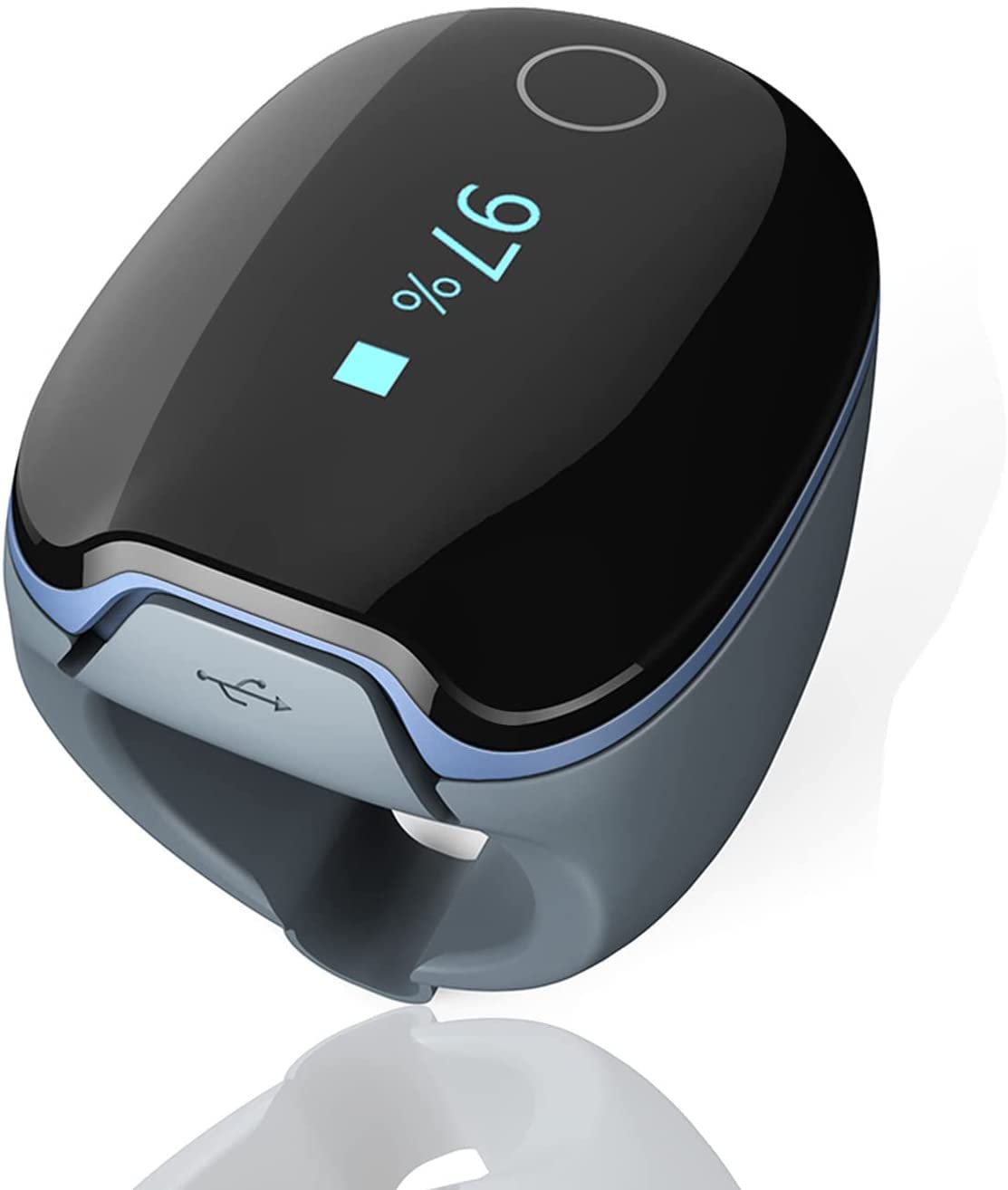 O2 Ring Pulsoximeter – SpO2-Schlafmonitor in Ringform mit Vibrationsalarm, kontinuierlicher Nachtaufzeichnung, App-Auswertung für iOS/Android, komfortabler Sauerstoff- & Pulsmesser