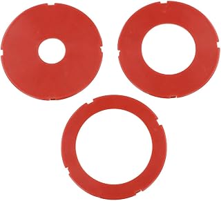 Lawn Mower Accessory 2610915125 Insertion Ring Set for Compatible with for RA1171 RA1180 RA1181 Router Table Models, Precision Fit Multiple Sizes for Woodworking, Red, 3 Pieces