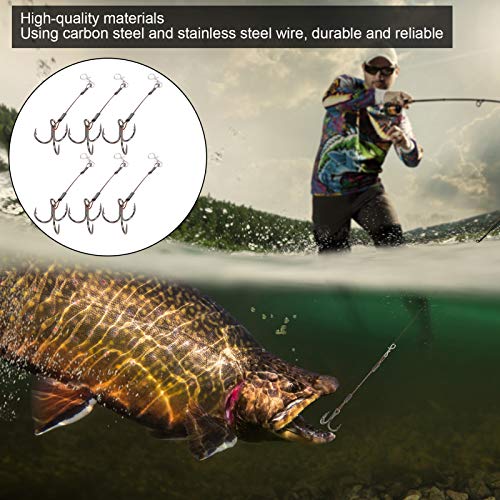 FastUU Köderhaken, Angelhaken, 2 Set Kohlenstoffstahl für Angeln Angelliebhaber – Bild 5