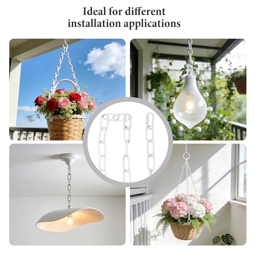 Image of Chandelier Chain 6 /10 /15 Feet SANGLE SOPFFY Light Fixture Chain for Chandelier or Swag Light Fixtures (White, 10FT)