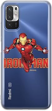 ERT GROUP Mobile Phone case for Xiaomi REDMI Note 10 5G / Poco M3 PRO Original and Officially Licensed Marvel Pattern Iron Man 030 adapted to The Shape of The Mobile Phone, Partially Transparent