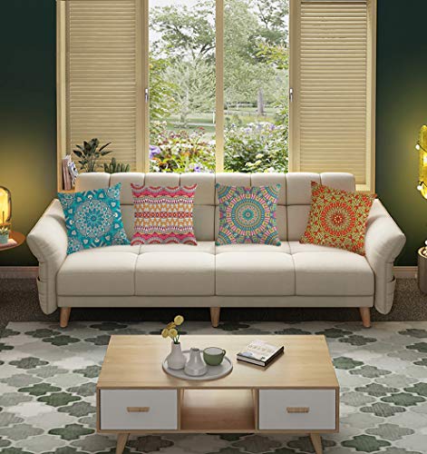 Hodeacc 6 Stück Moderne Mandala Kissenbezüge, Bohemian Throw Kissenbezüge Hippie Kissenbezüge für Sofa Couch Bed Chair… – Bild 5