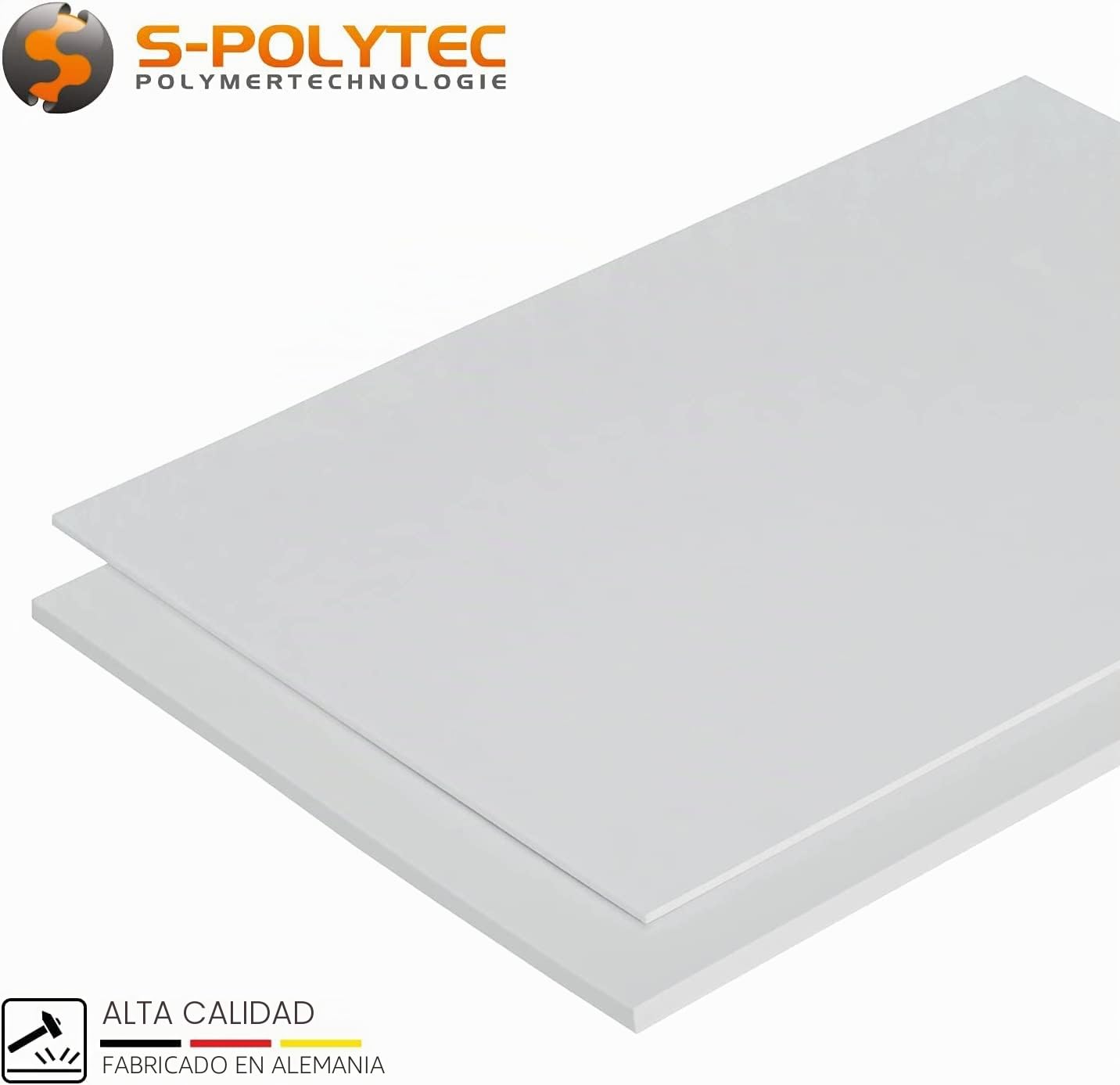 Placa de PVC rígido S-Polytec, corte en varias medidas | BLANCO | UV-estable | DIFERENTES GROSORES | CALIDAD TOP | (2 piezas | 20 x 30 cm, 3 mm BLANCO)