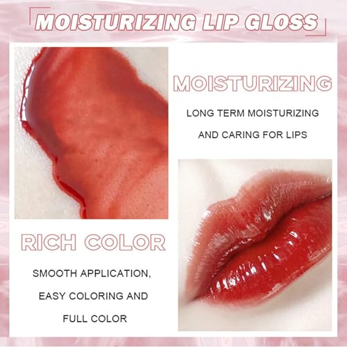 3Pcs Plumping Lip Oil Set,Fat Lip Oil,Press Lipstick Solid Moisturizing Lip Balm,Glitter Shine Tinted Lip Oil Set,Plumps Liquid Lipgloss Balm,High-Shine, Plumps,Long Lasting Non-Sticky Lipstick - Image 4