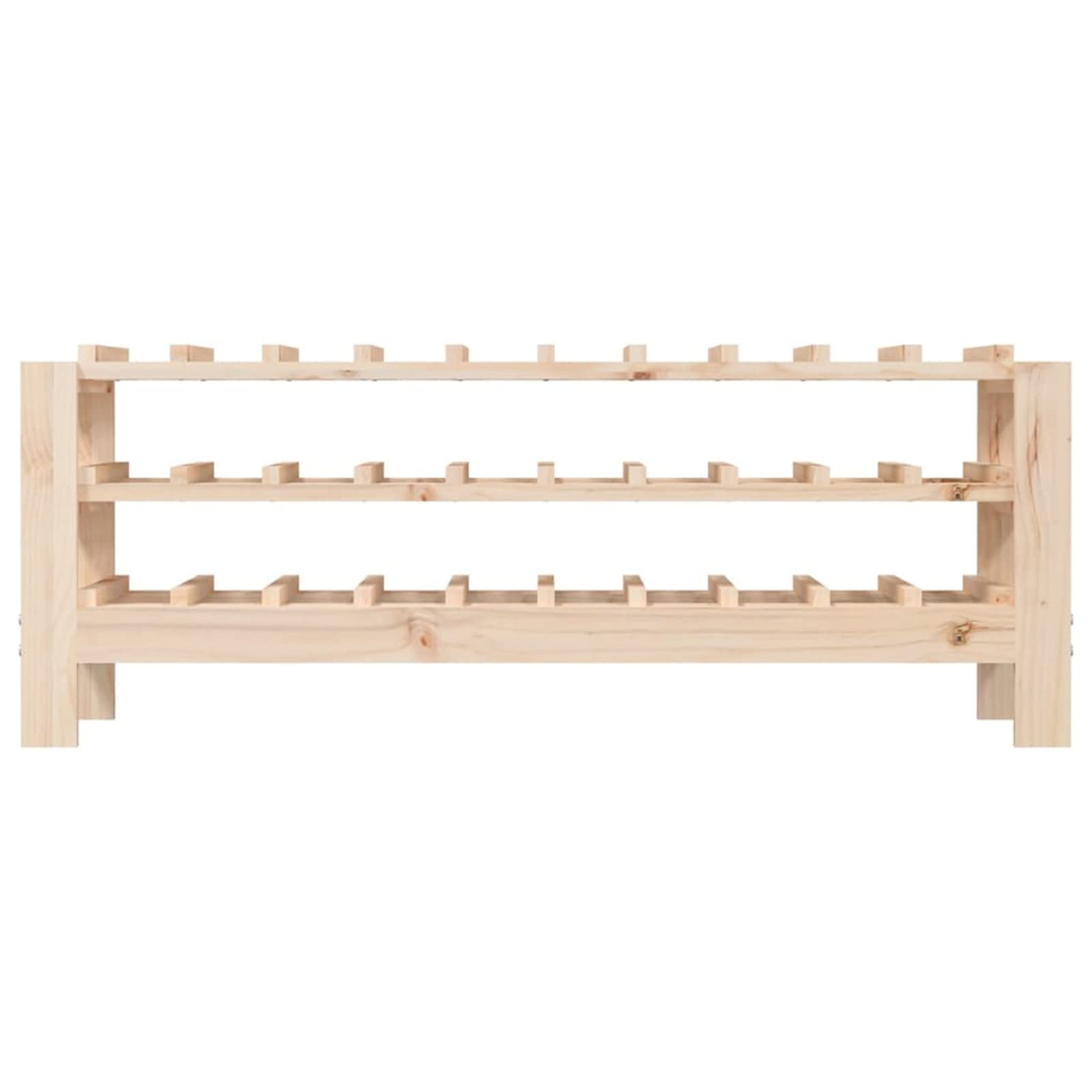 JUDYY Botellero, Botellero Vino, Botellero Cocina, Wine Rack, Estante Vino, Soporte Botellas Vino, Madera Maciza de Pino 109,5x30x42 cm