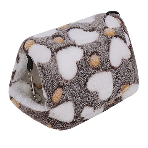 Image of Warm Bird Nest House Winter Parrot Hanging Hammock Cage Tent Plush Bird Hut Hideaway Cute Guinea Pig Hamster House Cave Small Animal Sleeping Bed for Gerbil Parakeet Squirrel Hedgehog