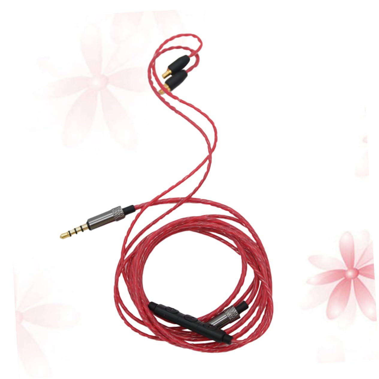 BESTonZON 3pièces Câble De Filaire Pour Casque Audio Upgrade Earphone Line Compatible Avec Rouge