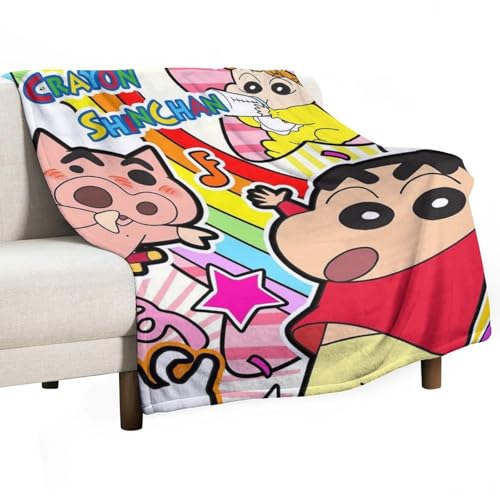 クレヨンしんちゃん 毛布 ブランケット 暖かい 肌に優しい フランネル ふわふわ 柔らかい 軽量 洗える お昼寝 お部屋 人気キャラ クリスマス 誕生日 プレゼント アニメ 推し かわいい おしゃれ