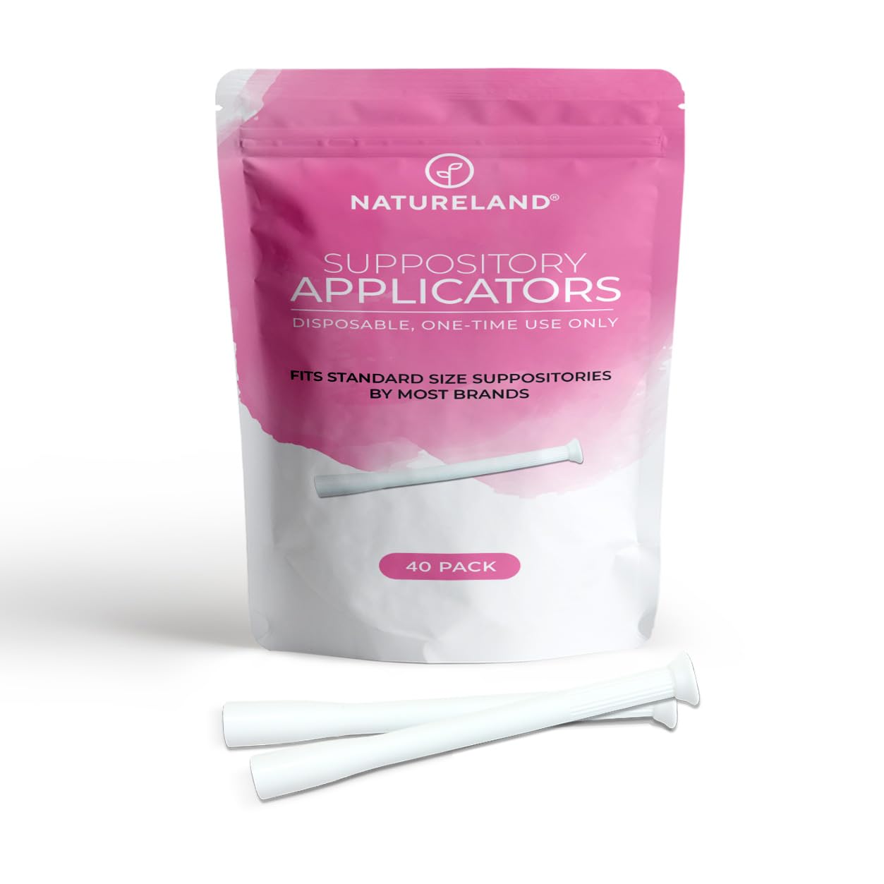 [20/40 Pack l Suppository Applicators for Women,Soft Tip Auxiliary Tool for Pills, Tablet Suppositories, Individually Wrapped (40 Count (Pack of 1), Large tip applicators)