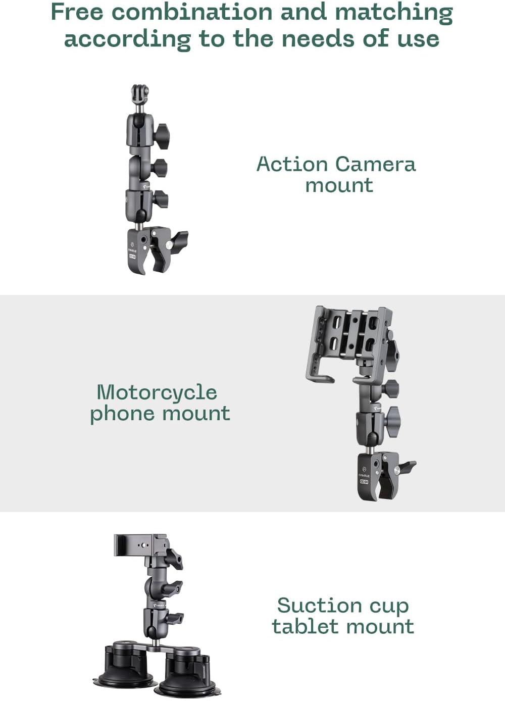 FANAUE Double Socket Arm - Full Length 6.25" Compatible with B Size 1" Ball Components