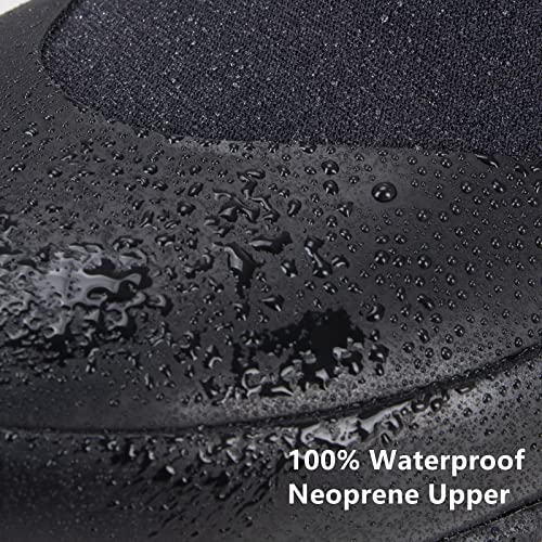 BAXINIER Waterproof Garden Shoes Mens Lightweight Low Short Rain Footwear Outdoor Neoprene Rubber Boots4