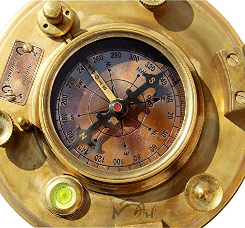 MAH Top Grade 5'' Large Perfectly Calibrated Brass Nautical Sundial Compass, Antique Vintage Style Gifts for Anniversary, Timeless Love Gifts for Him & Her, Perfect for Weddings, Father’s Day - Image 3
