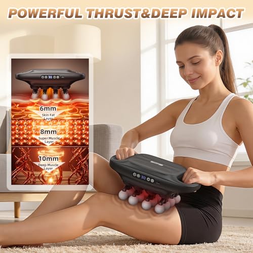 Image of 16 Head Deep Tissue Massage Gun, Percussion Muscle Massager with 3 Modes & 30 Intensities, Ultra-Quiet Massage Gun for Back,Shoulders, Legs, Foot, Muscle Pain Relief, Ideal Gift for Men Women