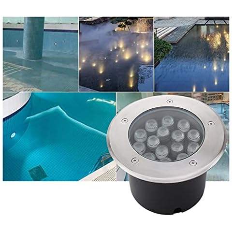 AMDHZ Recessed Underwater Light Water Feature Lights IP68 Waterproof Stainless Steel Material 12V Pool Lamp for Outdoor, Pool, Fountain (Color : Warm white light, Size : 6W) Cover