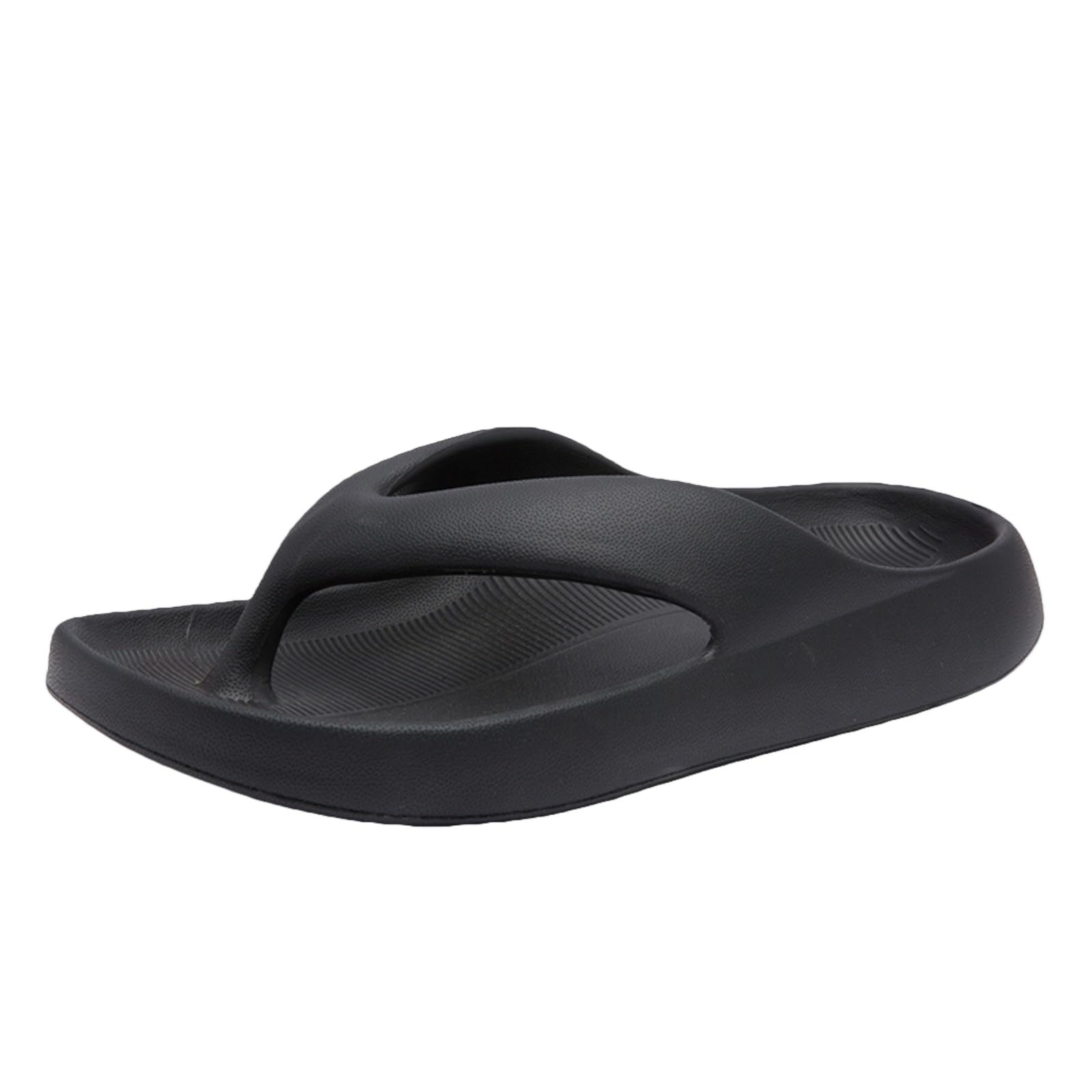 Gyios Flip Flops Summer Men's Slippers Soft-soled Beach Sandals Eva Fashion Flip-flops Indoor Outdoor Pinch Garden -black-40-41