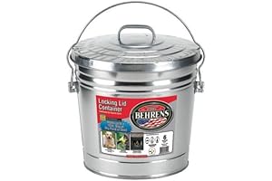 Behrens Rust-Proof Metal Storage Containers with Lids (6 Gallon)