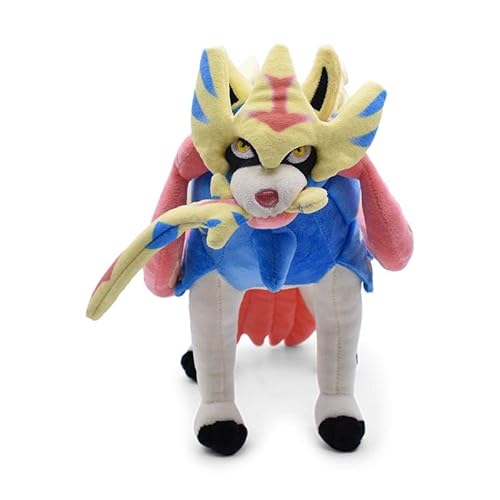 Nuciferi Anime Zacian and Dauntless Shield Collection Plush Toys, Dauntless & Zacian Stuffed Dolls Cute Dragon Figures for Children Xmas Gift 12 Inch (Zacian Doll)
