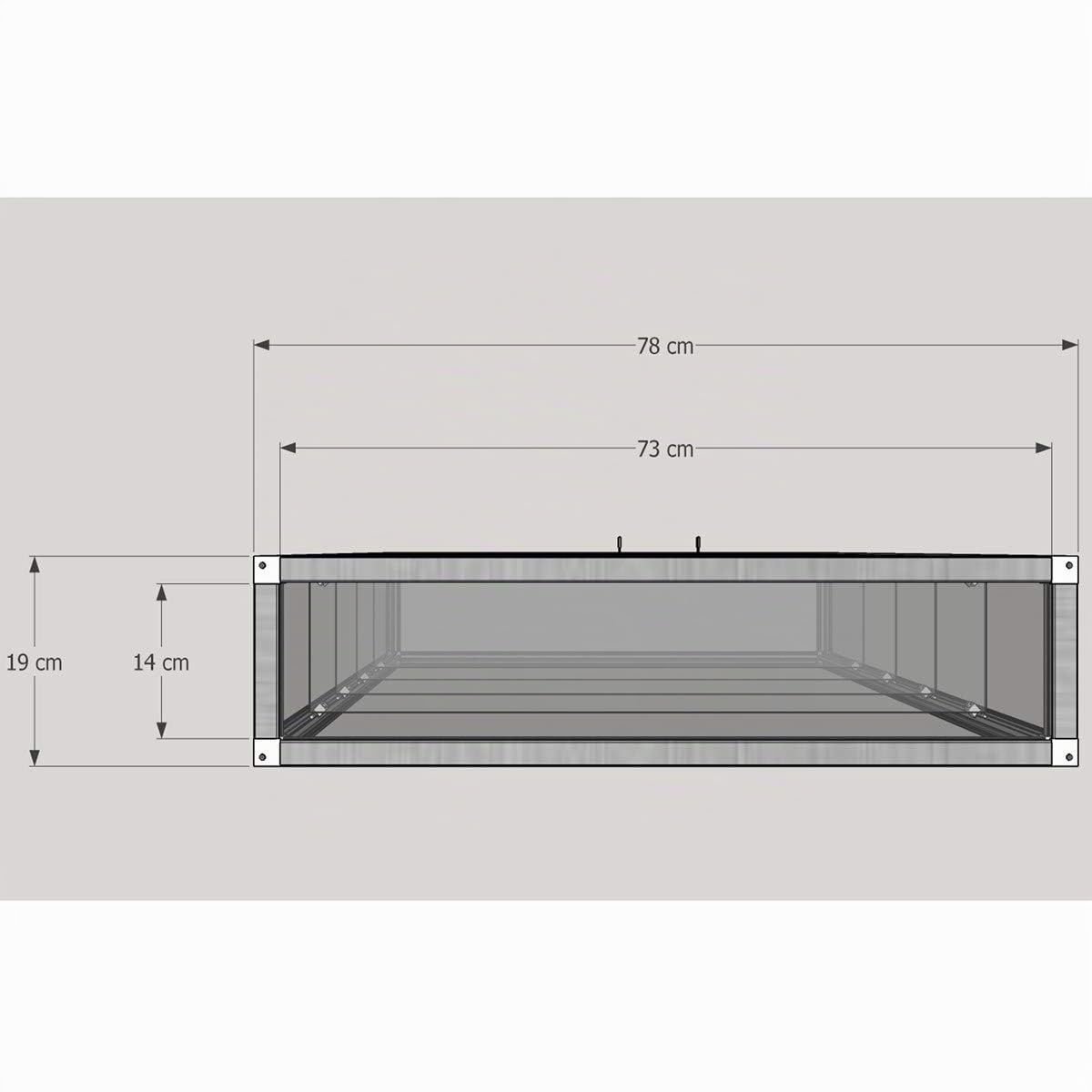 MHN Wandvitrine T 19 x B 78 x H 88 cm - Sammler Hängevitrine abschließbar - große Glas-Vitrine Wand hängend CPR - ohne Beleuchtung
