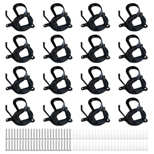 16 Counts Horse Bridle Racks, Horse Tack Storage Halter, Bridle Hooks, Bridle Holder, Metal Bridle Bracket, Hanger Metal Bridle Holder with Tubes and Screw for Horse Barn Supplies, Black