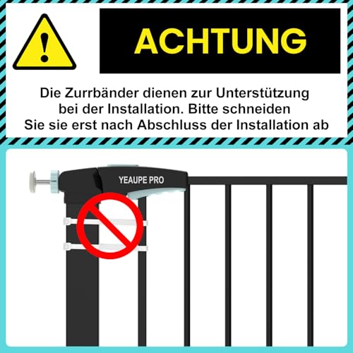 YEAUPE PRO Treppenschutzgitter Ohne Bohren, für Breiten 68-73 cm – Ansicht 4