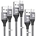 Price comparison product image TechRise Micro USB Cable - [3-Pack/1M+1.5M+2M] 2.4A Quick Charge Android Charger Cable -Nylon Braided Sync Durable Data Charging Cable Compatible with Galaxy, Tablet, HTC, Nexus, PS4 and More
