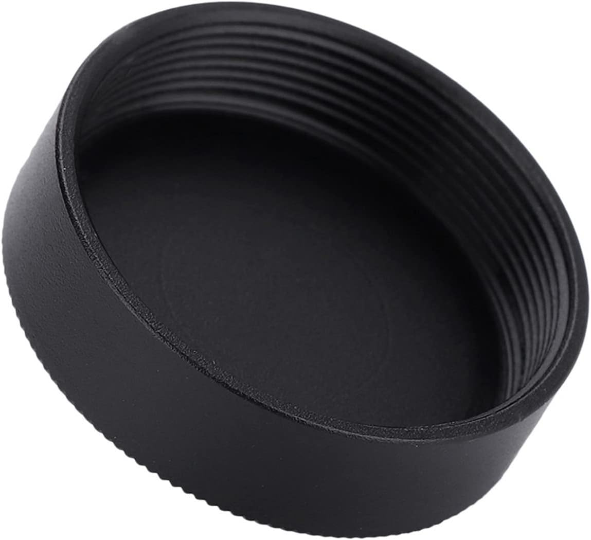 Vikye 2 Colors Metal 5pcs C Mount Rear Lens Cover Cap 25mm Dust Prevention for Lens Storage and Maintenance (Black)