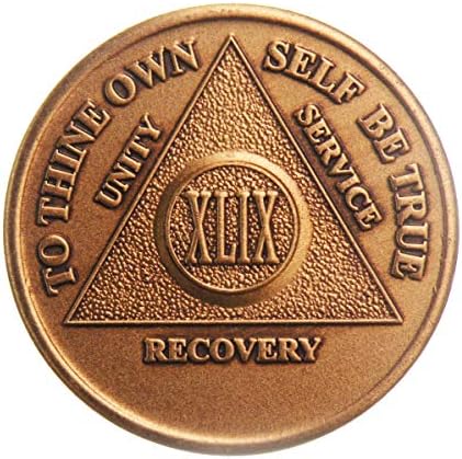 AA Medallion 4 Year AA Sobriety Coin - Alcoholics Anonymous Recovery Chip In Pink 911535 - Foto 7