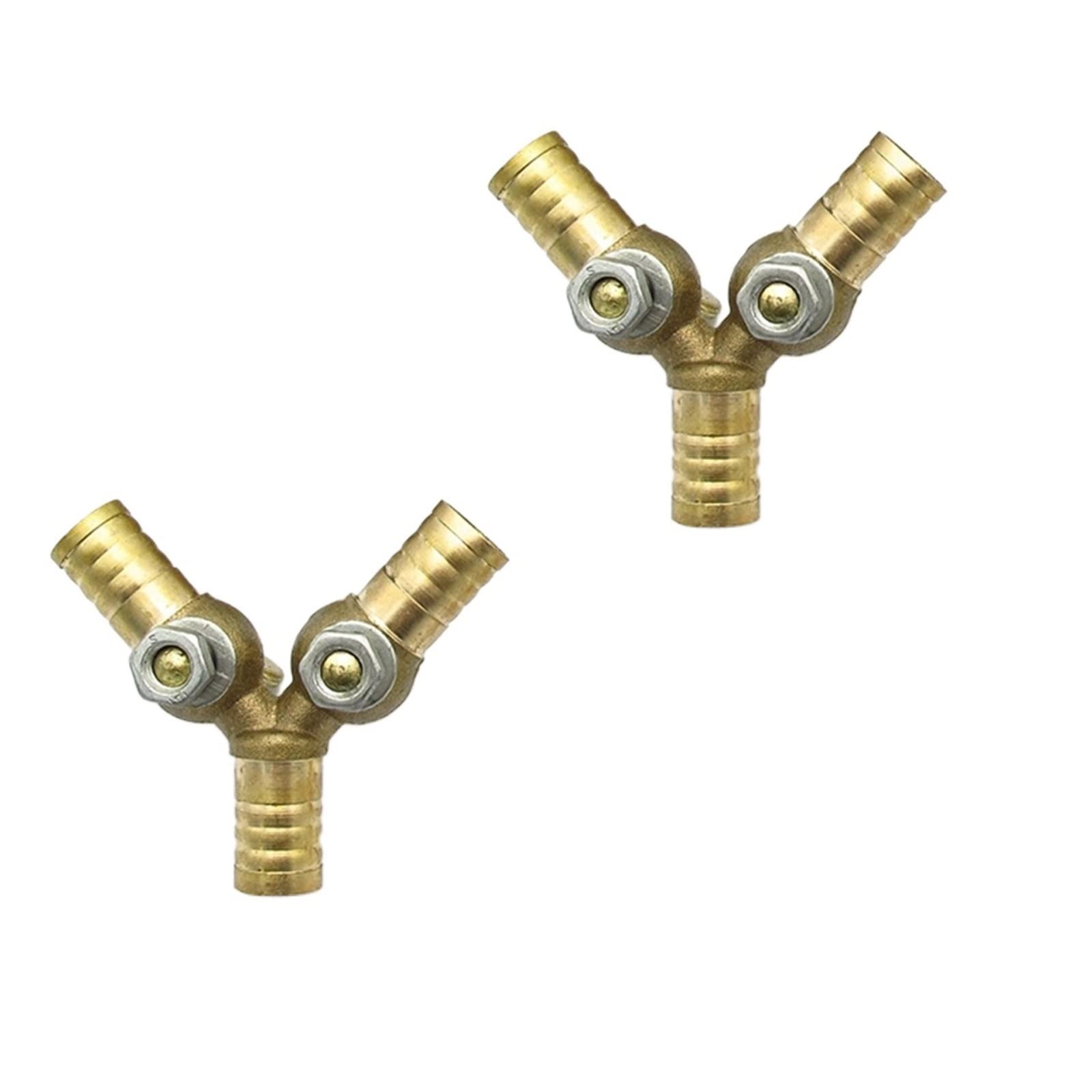 Válvula de bola de latón de 1/2 BSP con lengüeta de 8mm y 10mm para manguera de gas y combustible