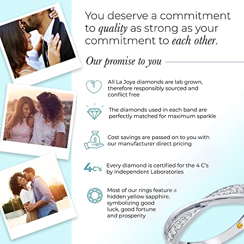 Lab Grown Diamond Anniversary and Wedding Rings for Women | Real 10k White and Yellow Gold 1/4 CTW Certified Diamond Bands | Various Designs to Choose From4