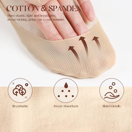 Image of Forbidden Road No Show Socks Ice Silk Thin Invisible Socks for Women