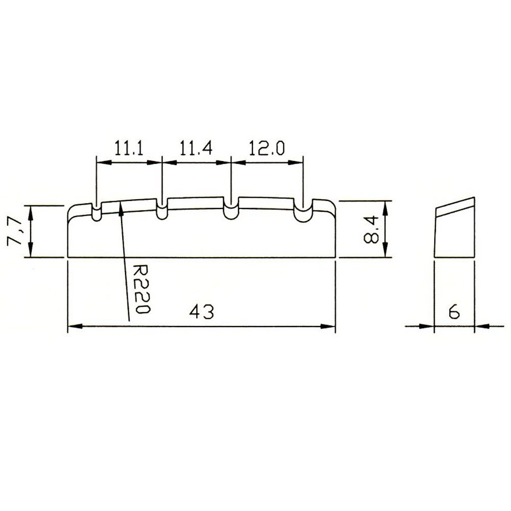 Dado Chitarra Basso 4 Corde Grafite Pre-slot Compatibile Con - Foto 8