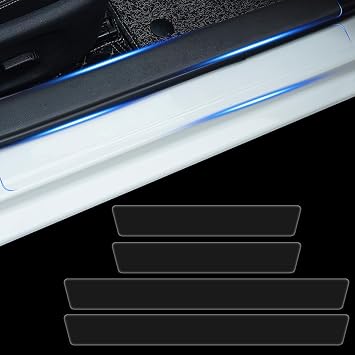 4pcs Car Door Sill Protectors Strips for Toyota FJ Cruiser 2007-2021, Car Door Edge Guards Door sill Trim Car Door Threshold Protection Automotive Anti-Collision Strip,Transparent