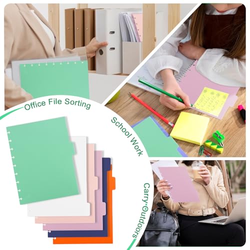 Divisores de pestañas encuadernadas en disco para cuadernos clásicos de oficina 4