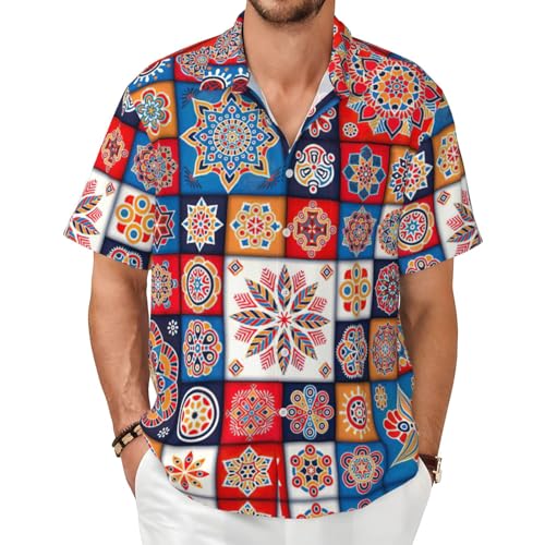 Chemise boutonnée manches courtes à fleurs homme idéale pour vos terrasses d'été