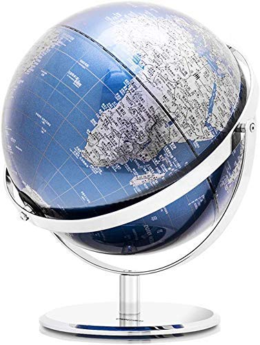 LOKLNEYK Globo terráqueo, Globo terráqueo de 12 Pulgadas con rotación, Globo geográfico Escritorio for Adultos, Juguetes educativos, Regalo Creativo