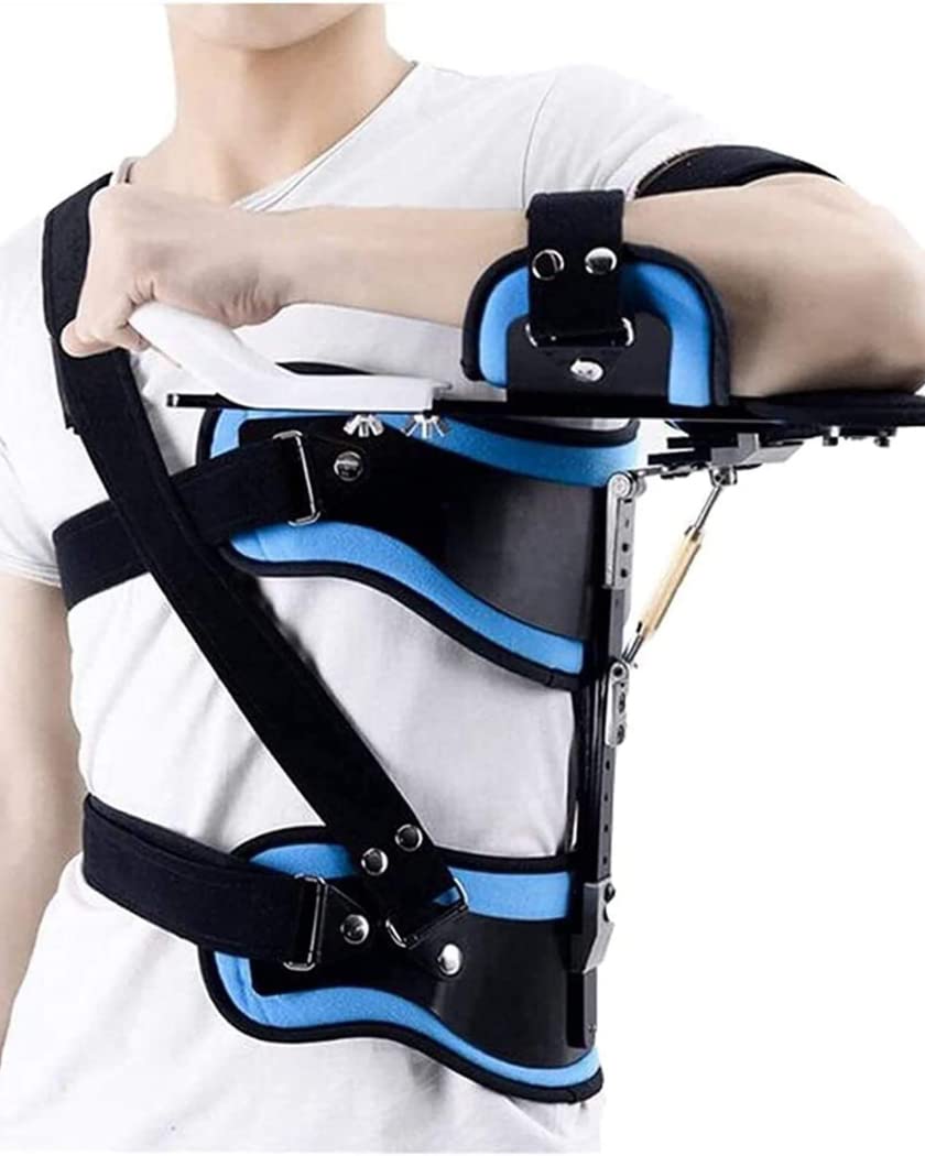 Inmovilizador de órtesis de abducción de hombro para adultos, soporte fijo ajustable para fractura humeral para lesiones en las articulaciones del hombro, soporte de cabestrillo para brazo