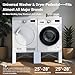 SKM 28 Inch 2 Pack Washer and Dryer Pedestals Heavy Duty Steel Laundry Stand Raiser Compatible with Most 4.8-5.3 cu. ft. Capacity Washing Machine and Dryer, White