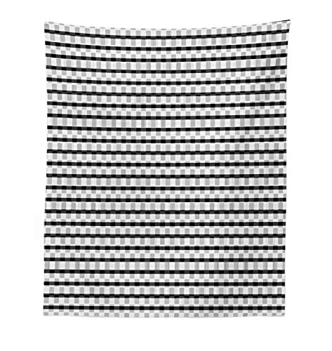 Ambesonne Black and Grey Tapestry, Abstract Tender Motif Contrasting Tones Monochromatic Design, Fabric Wall Hanging Decor for Bedroom Living Room Dorm, 23' X 28', Charcoal Grey Pale Taupe