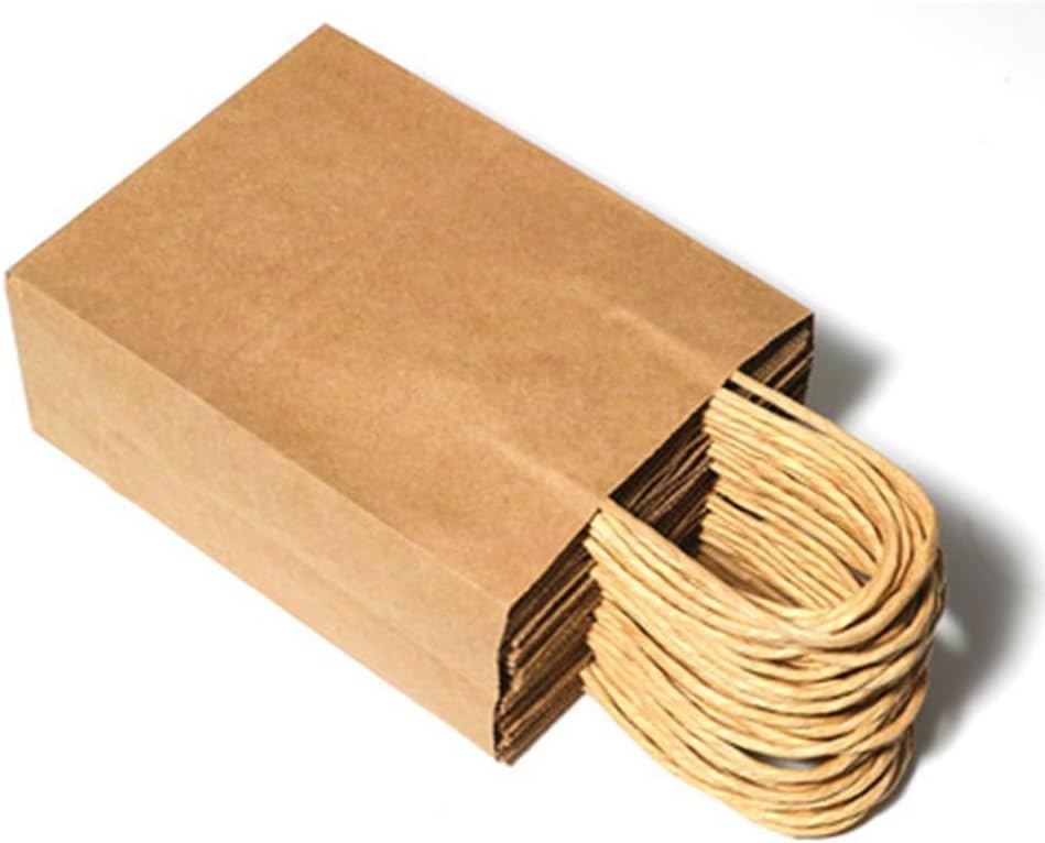 Hasaller Kraft Paper Bags for Food Sweets Strong Carrier Bag Brown