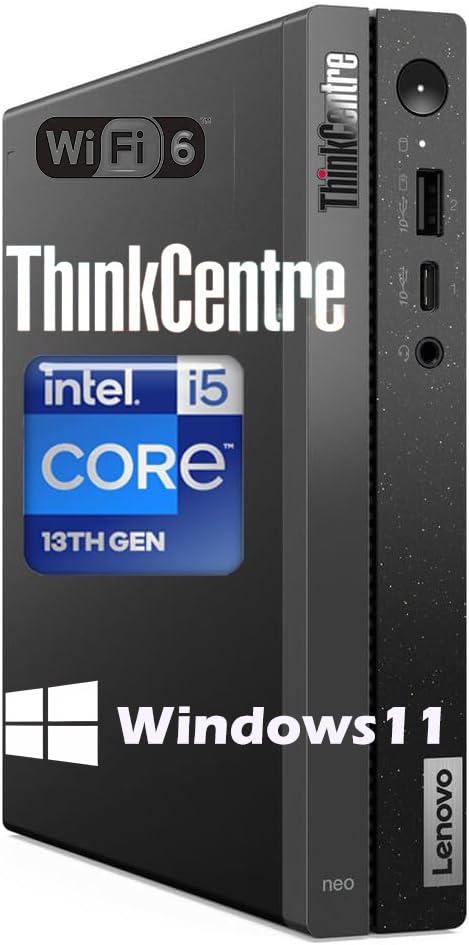 Image of Lenovo ThinkCentre neo 50q Gen 4 Business Mini Desktop Computer • 8-core Intel Core i5-13420H • 64GB RAM • 1TB SSD • Office 365 for The Web • Display Port + HDMI • Wired KB & Mouse • Windows 11