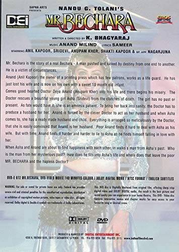 Mr Bechara Brand New Single Disc Dvd Hindi Language English