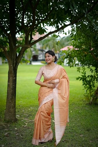 Image of SATIKA VASTRAM Tussar Silk Saree Solid Design Pure Soft Thread Weaving Contrast Border And Rich Pallu With Blouse Piece