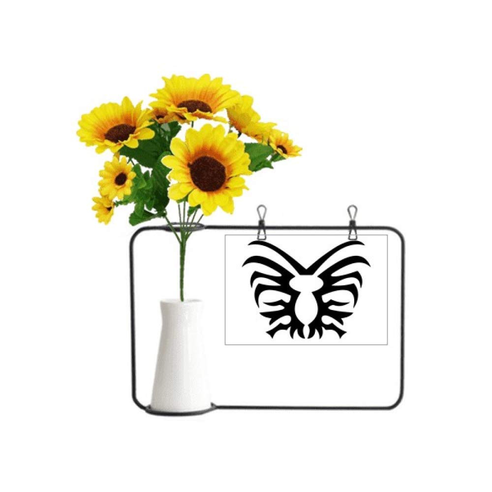 Vase bouteille tournesol et sa carte de bénédiction pour salon chic