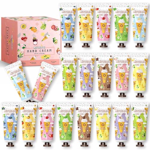 MIYUELENI 10 Pack Hand Cream Gift Set, Moisturizing Hand Lotion Travel Size for Dry Hands,Birthday &Teen Girls,Teacher Appreciation Gifts,Nurses Week Gifts, Mini Bulk Gifts