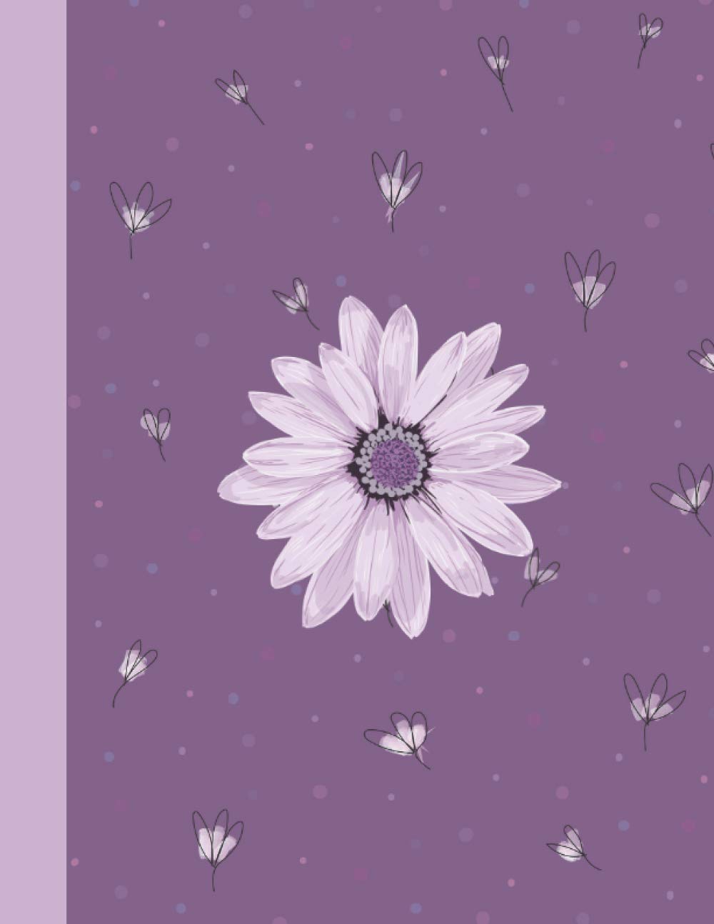 Flowers Notebook: Purple Notebook For Girls - 120 Pages, Size 8.5*11 Inches (Diary)