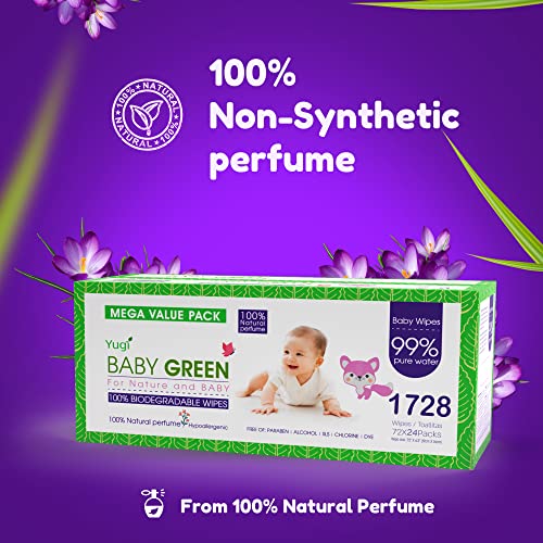 Yugi-Green-Baby-Wipes-with-Essential-Oils-for-Sensitive-Skin-Nose-Wipe-Plant-Based-and-Organic-Plastic-FREE-1728-Count-24-Packs-of-72