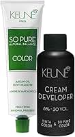 Kit Keune Tinta So Pure Louro Médio 7 e Oxidante Cremoso Tinta & So Pure Color 6% 20 vol (2 produtos)