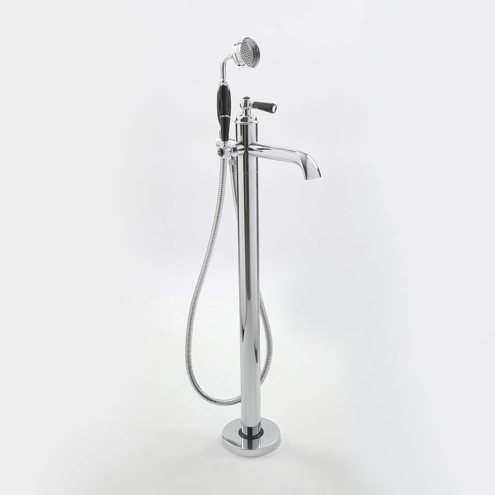 Milano Elizabeth - Traditional Freestanding Lever Bath Shower Mono Mixer Tap Lever Handle - Chrome Black