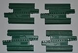 GeoTrax Straight Three-Inch Track Segement (4) Green (Grooved Center of Track) - Replacement Piece -...